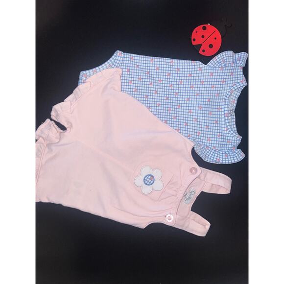 Baby Girl Overall Short Set by Quiltex 3-6M - Picture 7 of 8